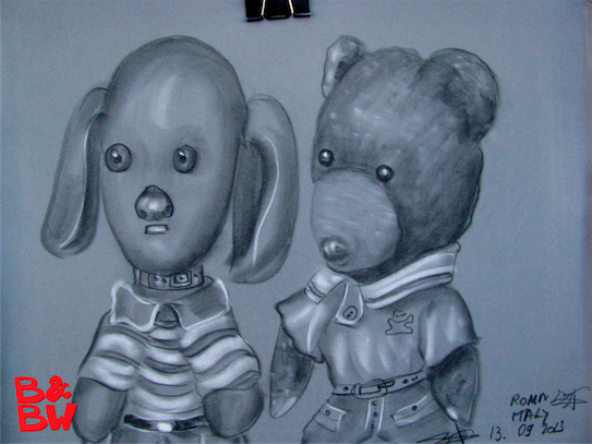 Bow Wow and Bear Portrait