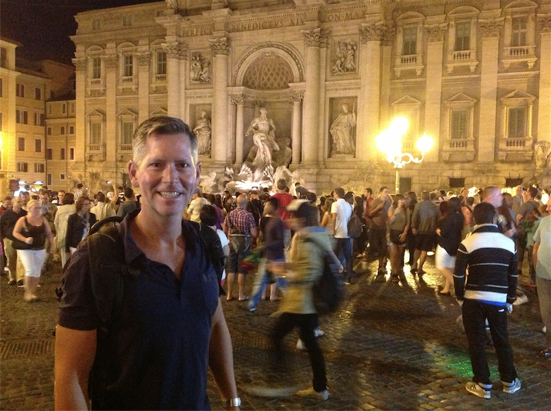 Ian and Allan at Trevi Fountain