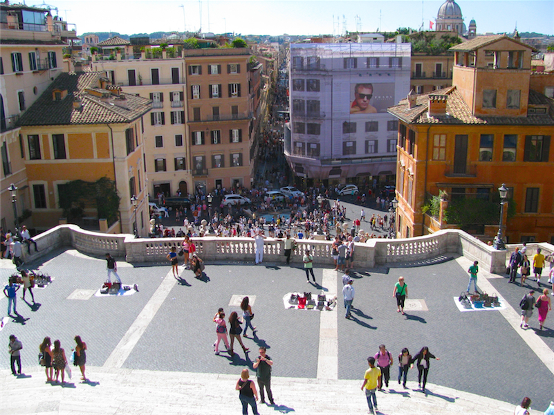 View from the top of the Spanish Steps