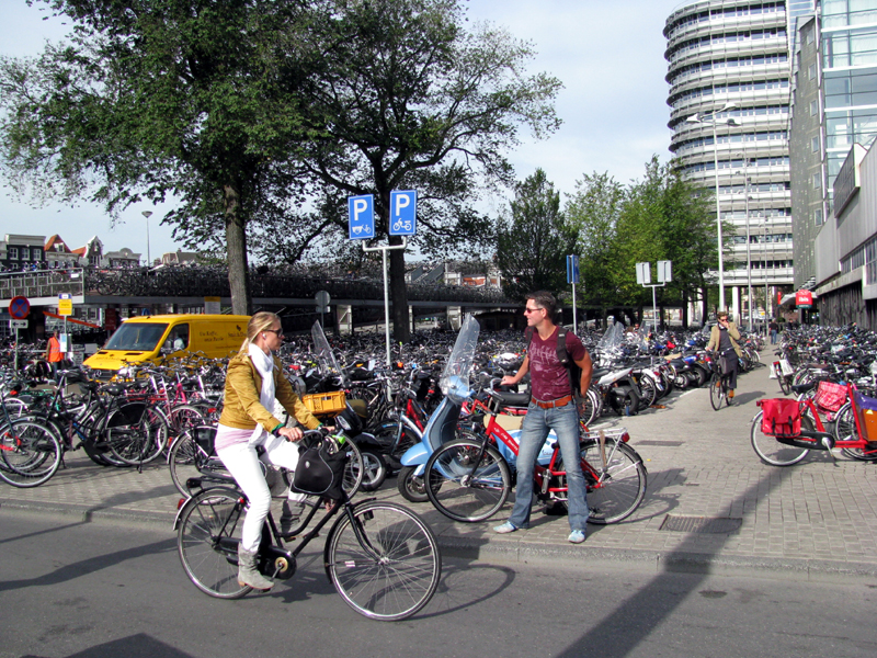 Bike parking lot